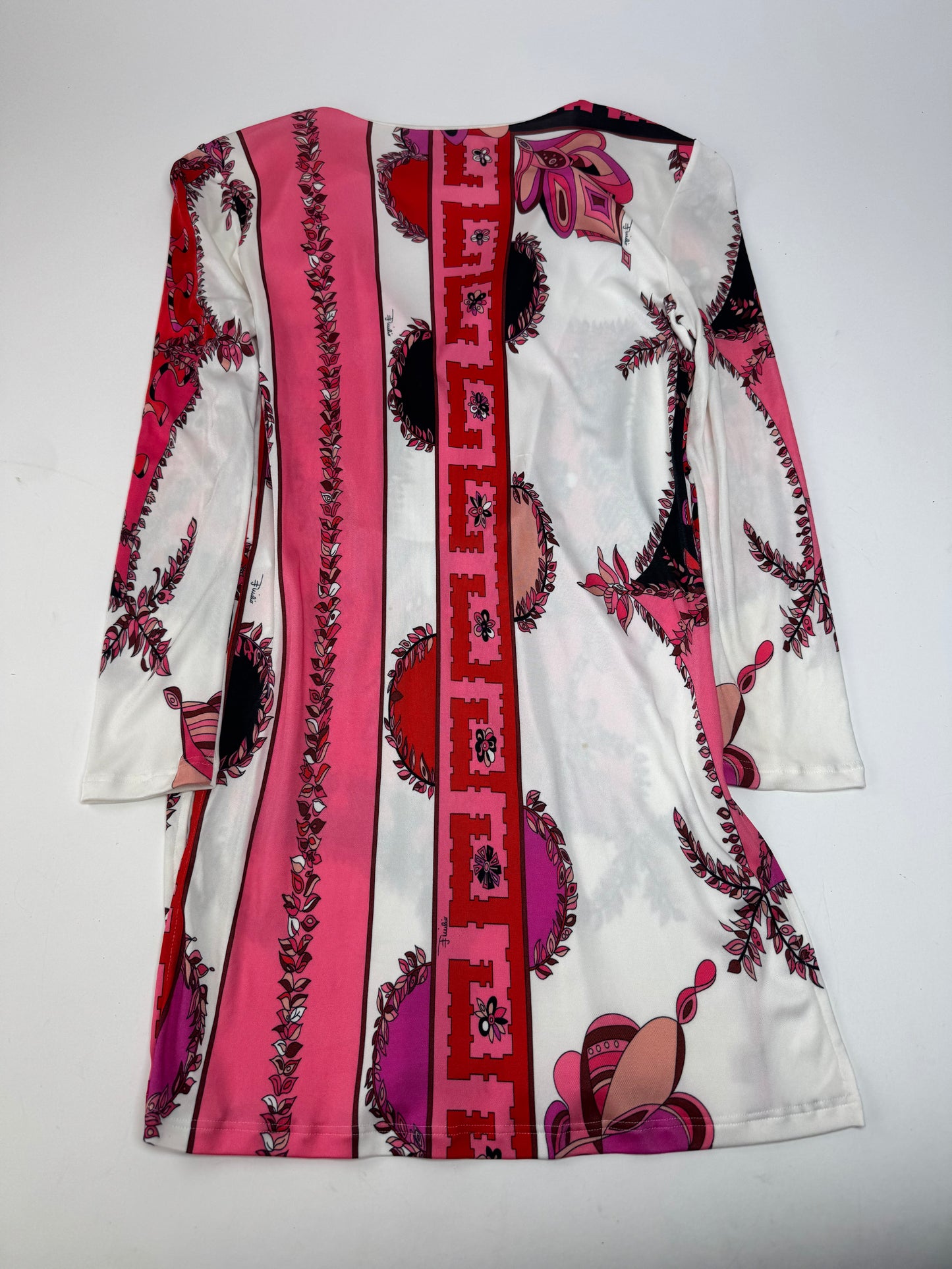 Vintage Emilio Pucci Abstract Dress / Top Red White XS