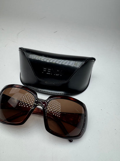 Vintage Fendi FF Monogram Sunglasses Brown