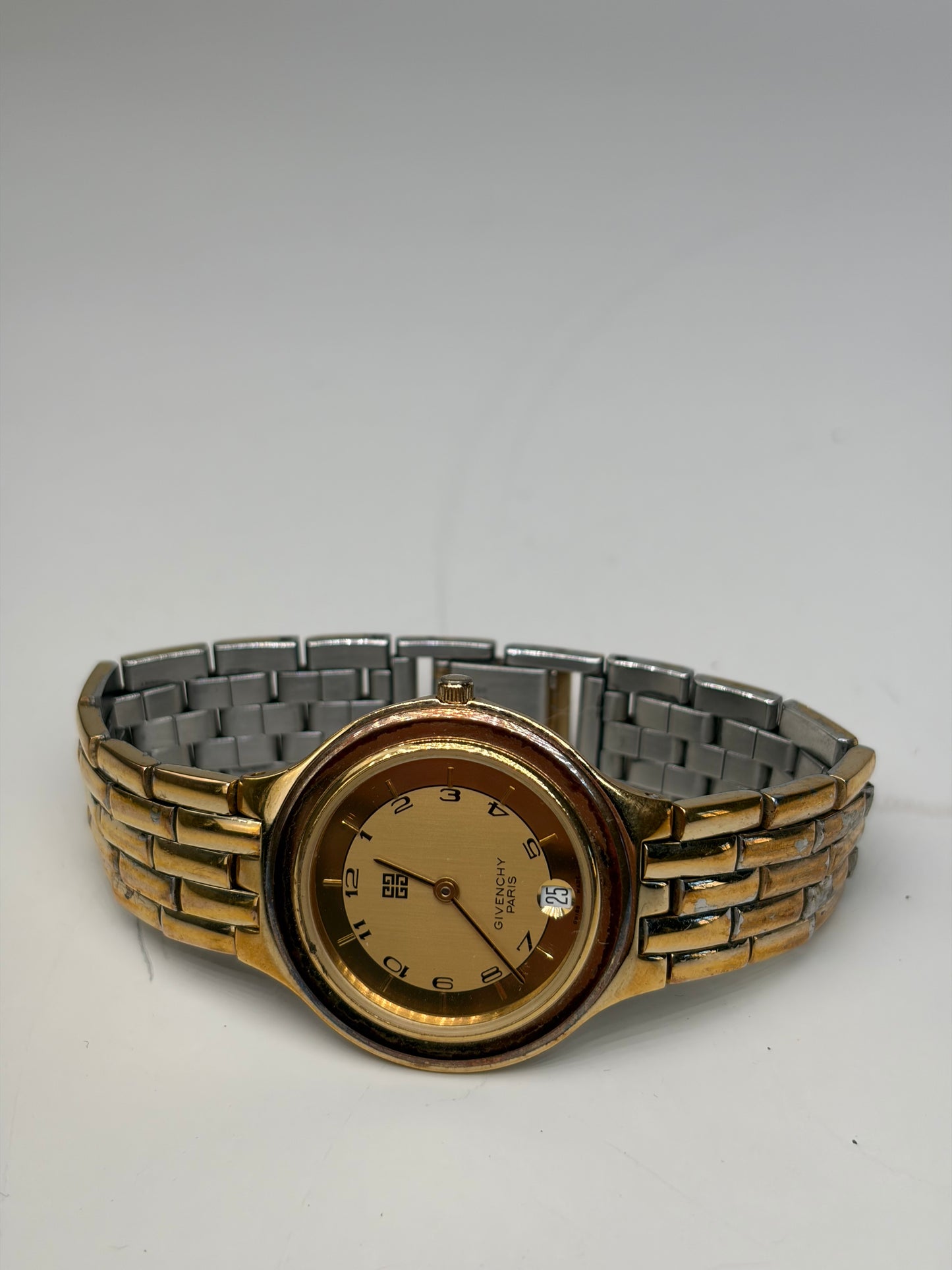 Vintage Givenchy Classic Bracelet Watch Gold Silver