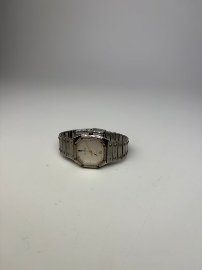 Vintage Courreges Stainless Steel Bracelet Watch Silver Gold