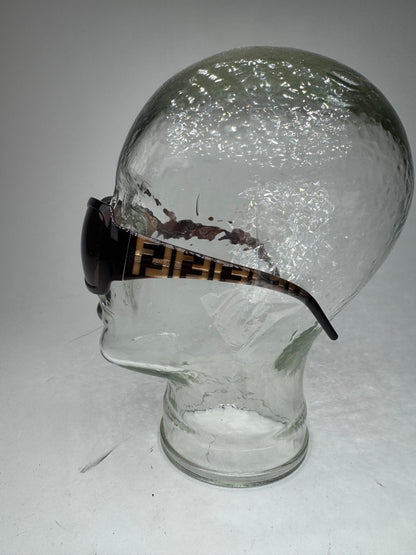 Vintage Fendi FF Monogram Sunglasses Brown