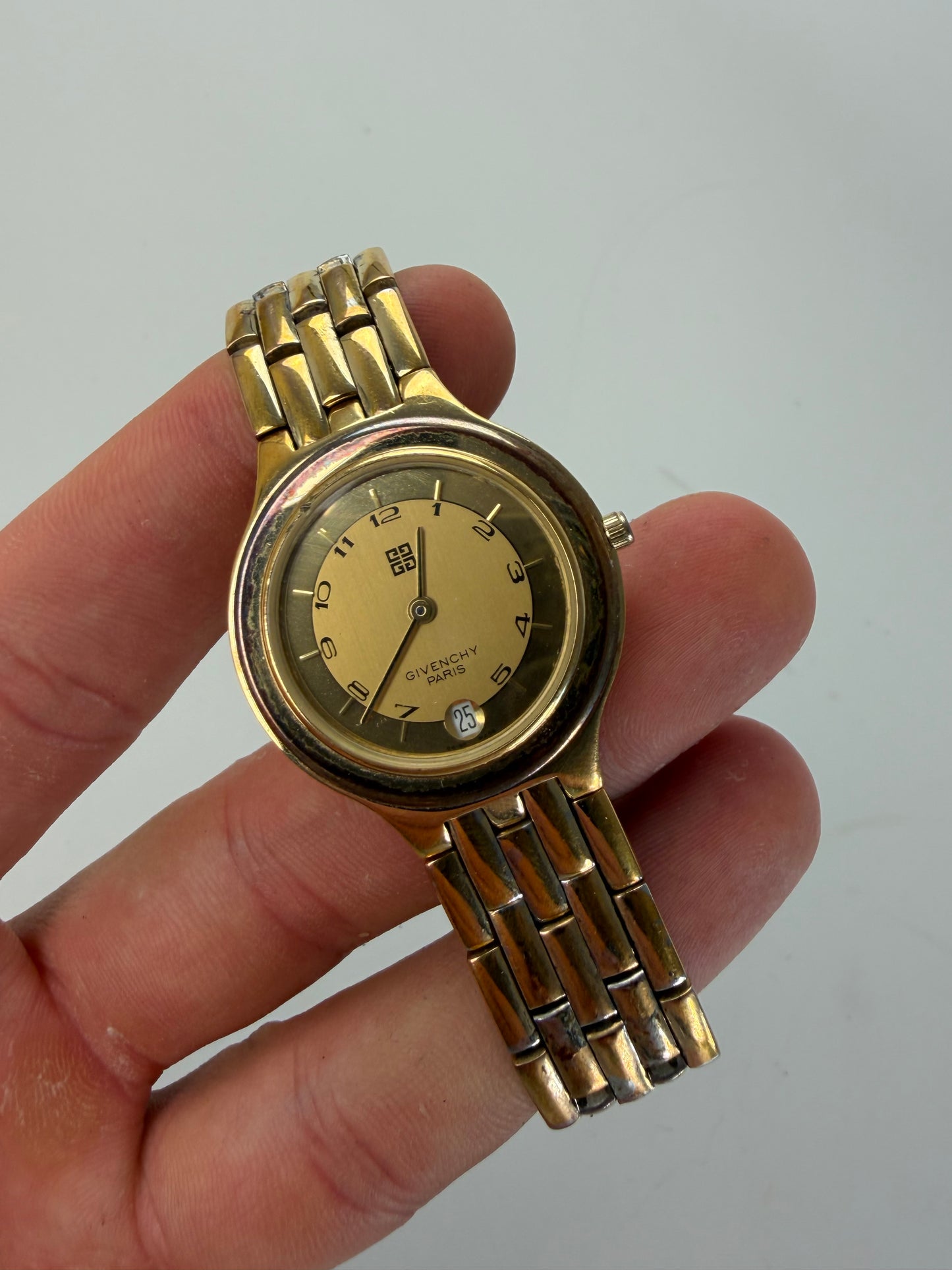 Vintage Givenchy Classic Bracelet Watch Gold Silver