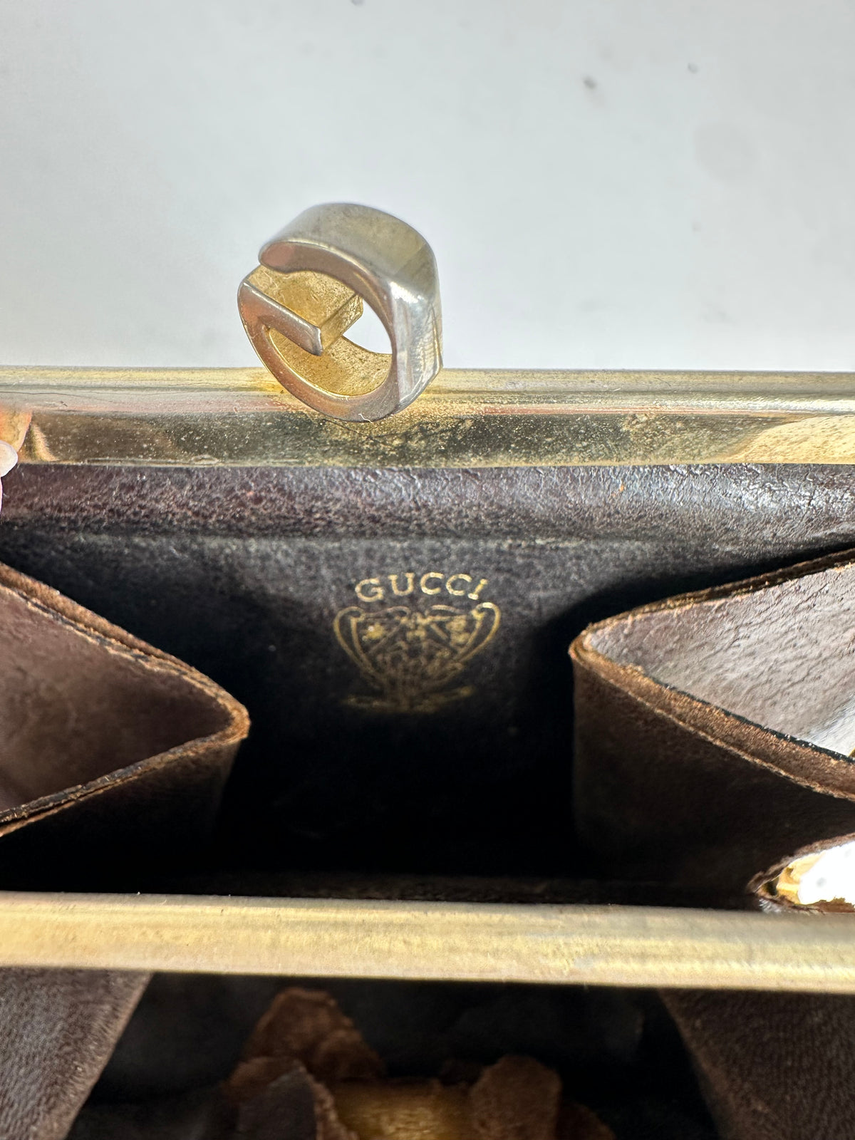 Vintage Gucci GG Plus Canvas Coin Purse c. Late 1970s Beige Brown