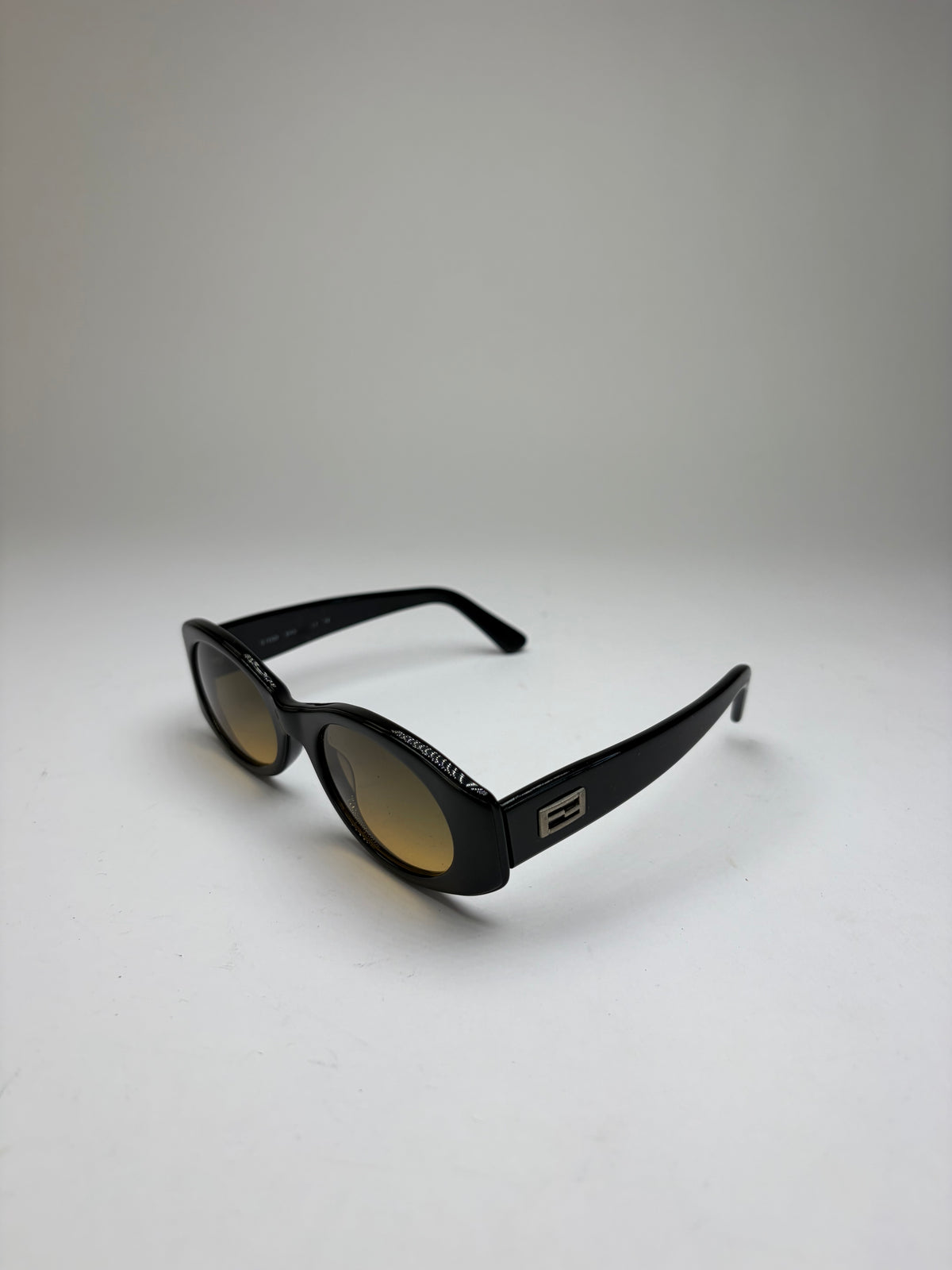 Vintage Fendi Cat-Eye Sunglasses Late 1990s Black Brown