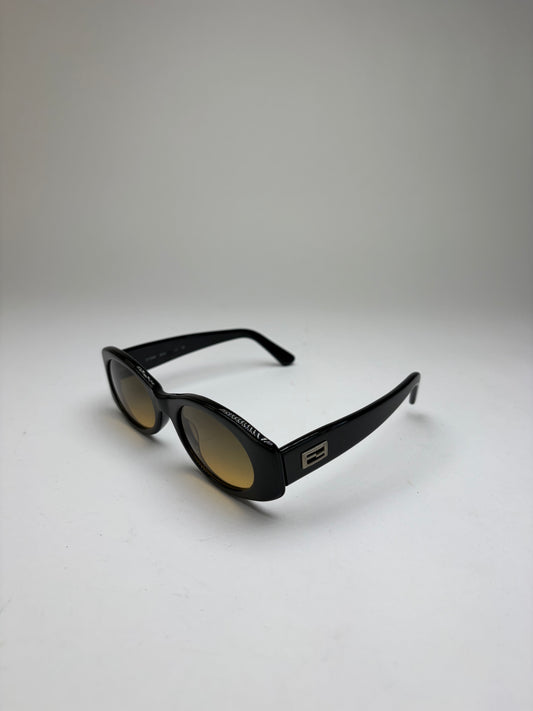 Vintage Fendi Cat-Eye Sunglasses Late 1990s Black Brown