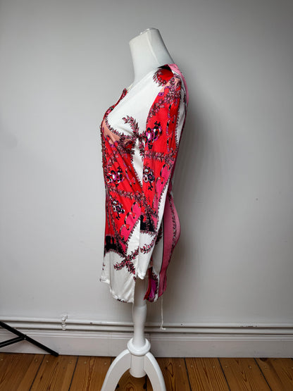 Vintage Emilio Pucci Abstract Dress / Top Red White XS