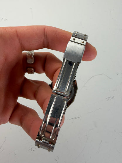 Vintage Courreges Stainless Steel Bracelet Watch Silver Gold