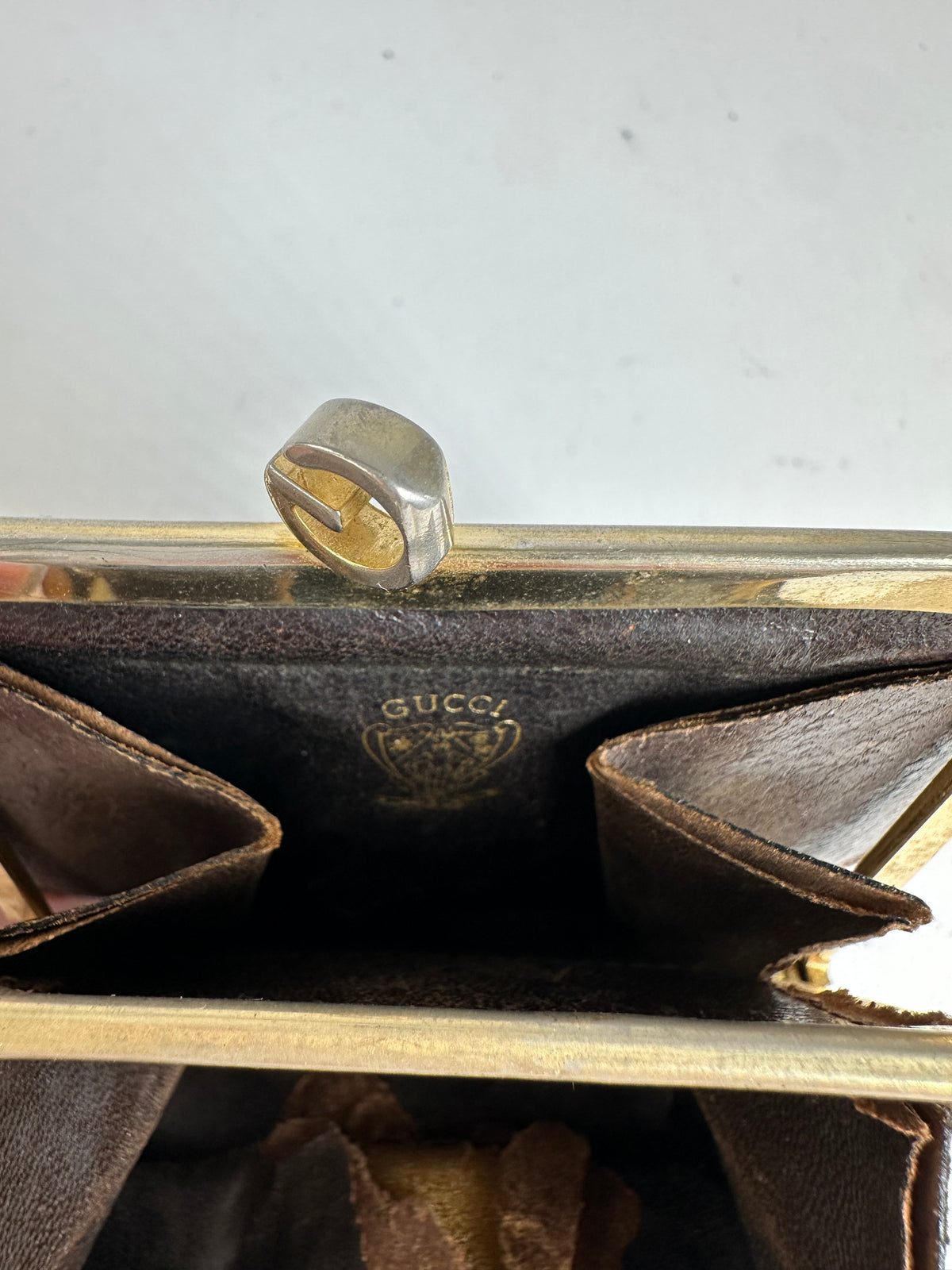 Vintage Gucci GG Plus Canvas Coin Purse c. Late 1970s Beige Brown