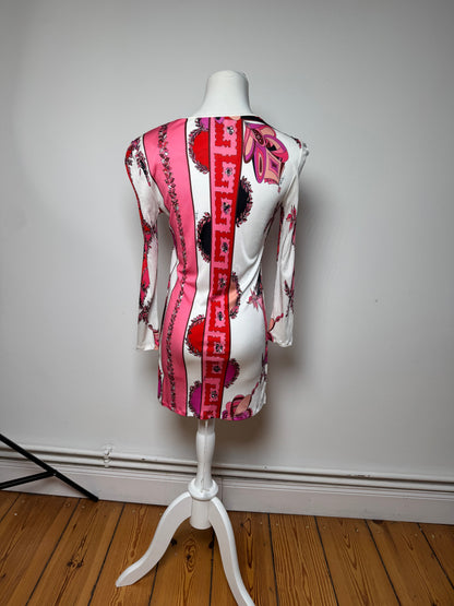 Vintage Emilio Pucci Abstract Dress / Top Red White XS