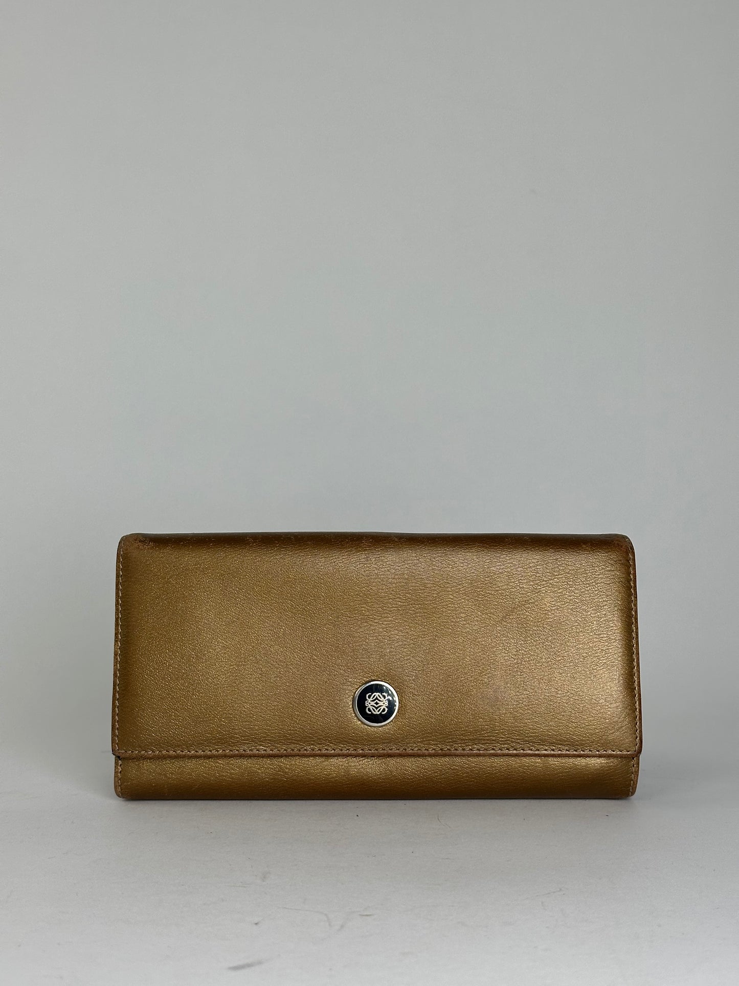 Vintage Loewe Smooth Wallet Gold