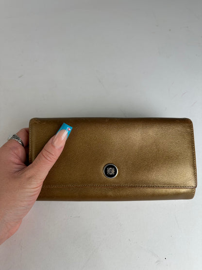 Vintage Loewe Smooth Wallet Gold