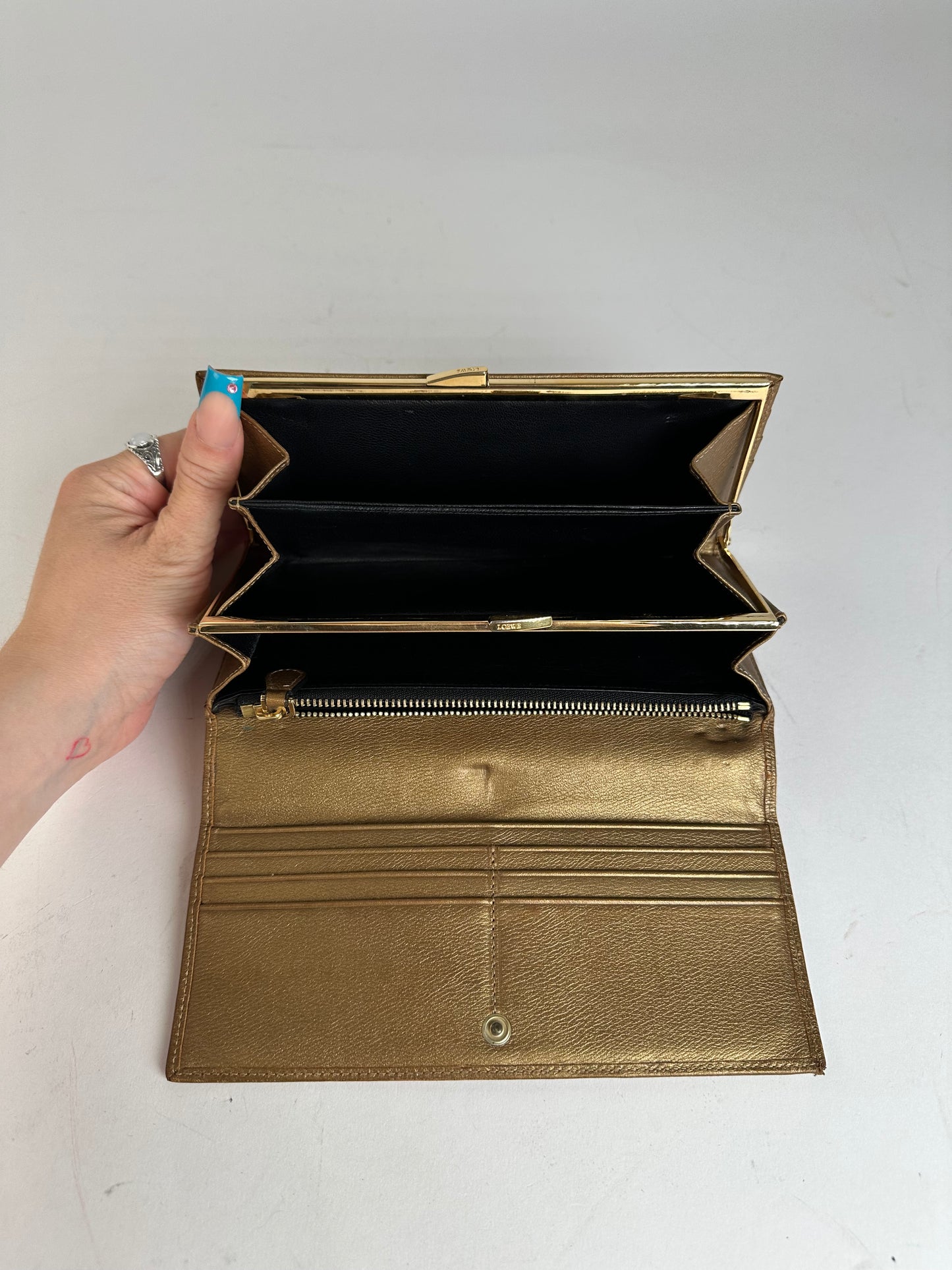 Vintage Loewe Smooth Wallet Gold