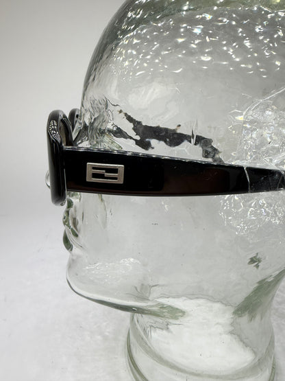Vintage Fendi Cat-Eye Sunglasses Late 1990s Black Brown