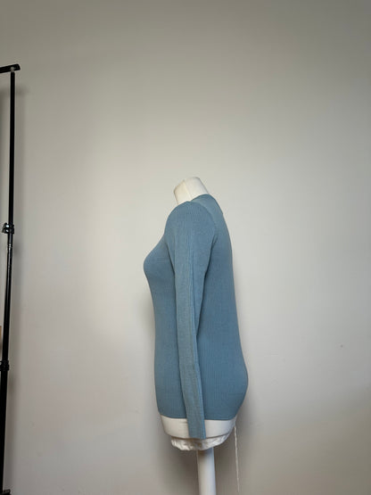 Vintage Dior Men's Cotton Sweater Light Blue M
