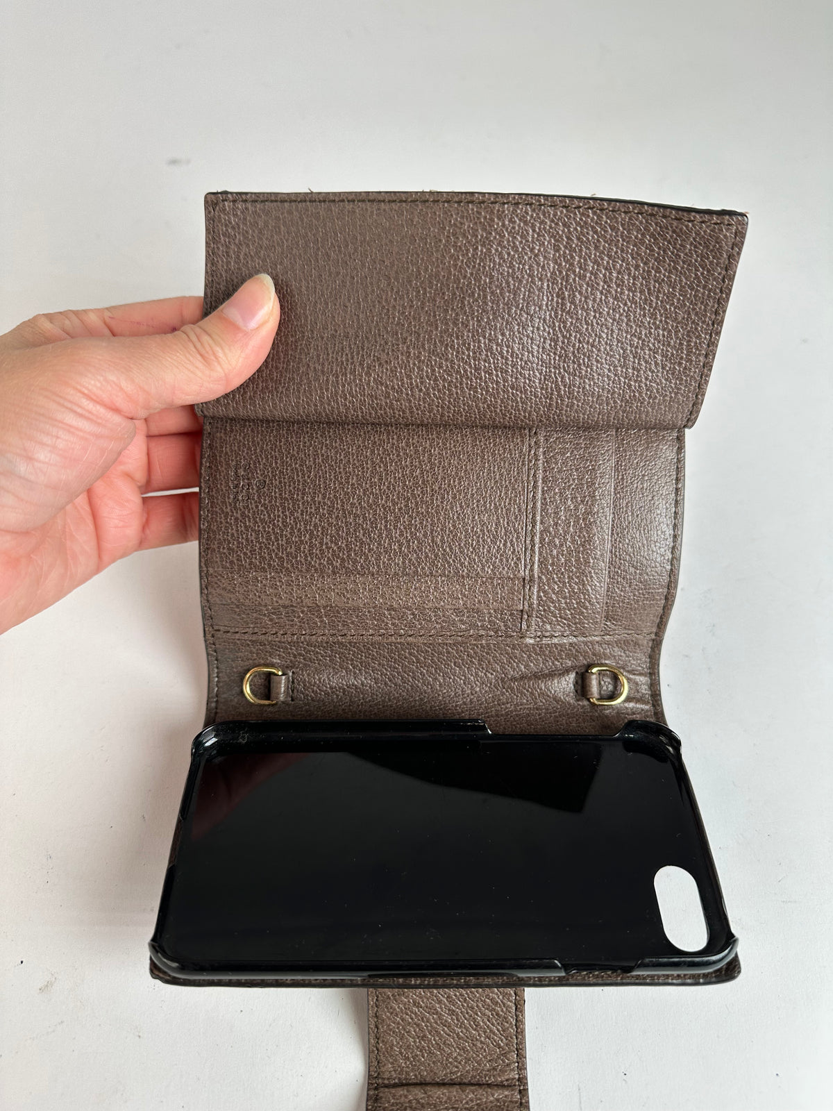 Vintage Gucci GG Supreme Bifold Wallet c. 2010s Beige Brown