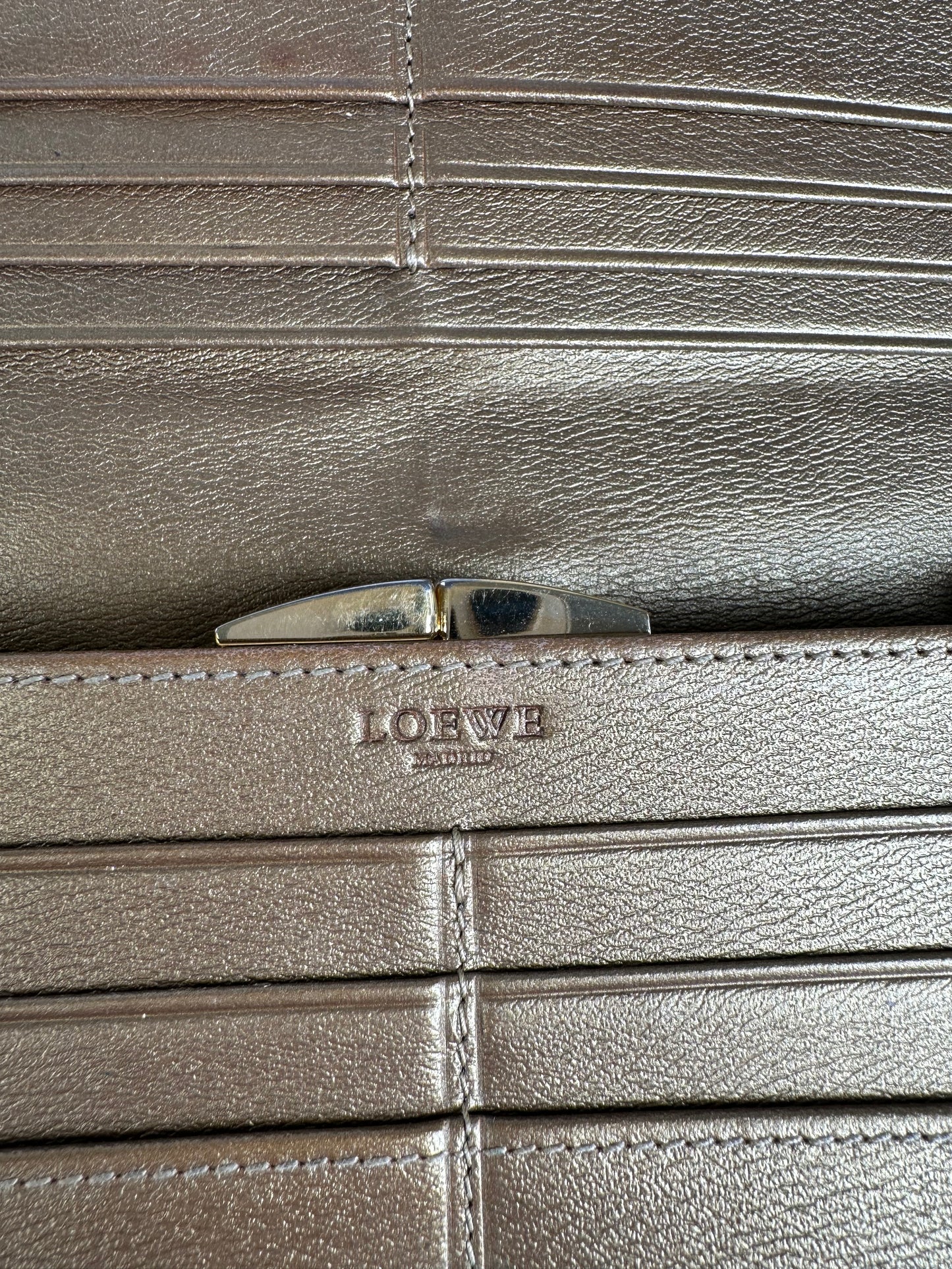 Vintage Loewe Smooth Wallet Gold