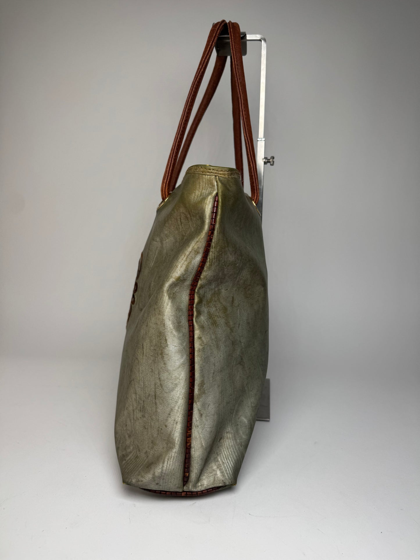 Vintage Loewe Madrid Leather Handbag Pearl Brown