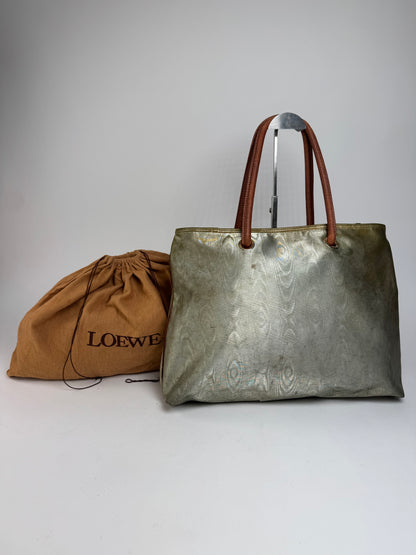 Vintage Loewe Madrid Leather Handbag Pearl Brown