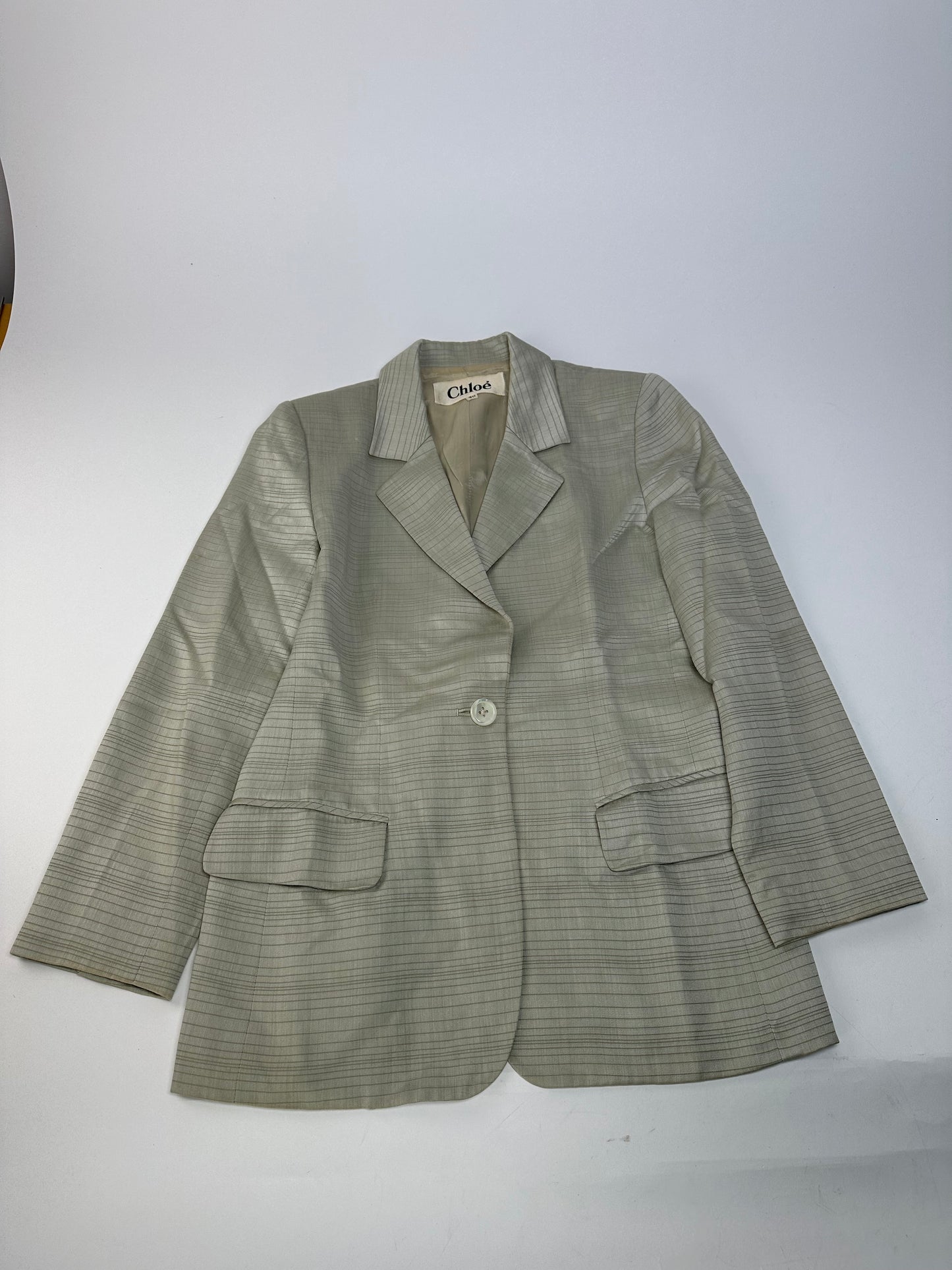Vintage Chloe Striped Twin Set Silver L