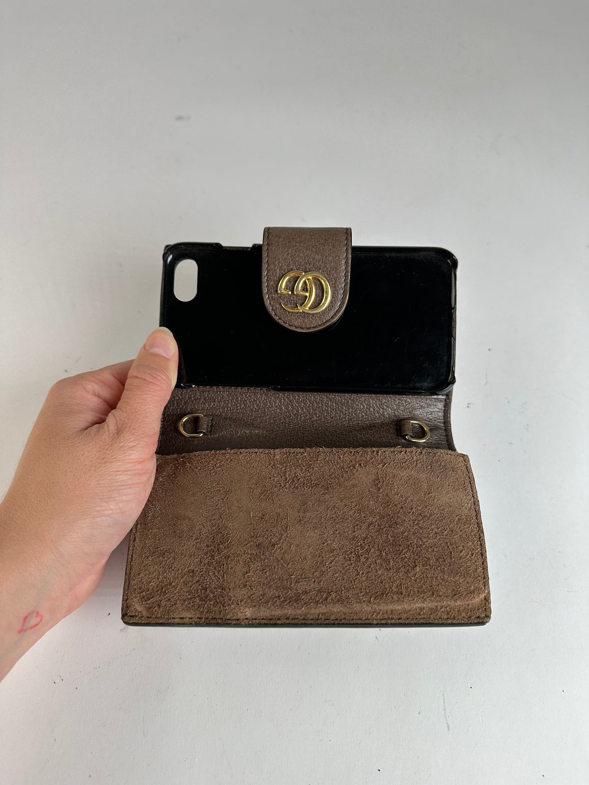Vintage Gucci GG Supreme Bifold Wallet c. 2010s Beige Brown