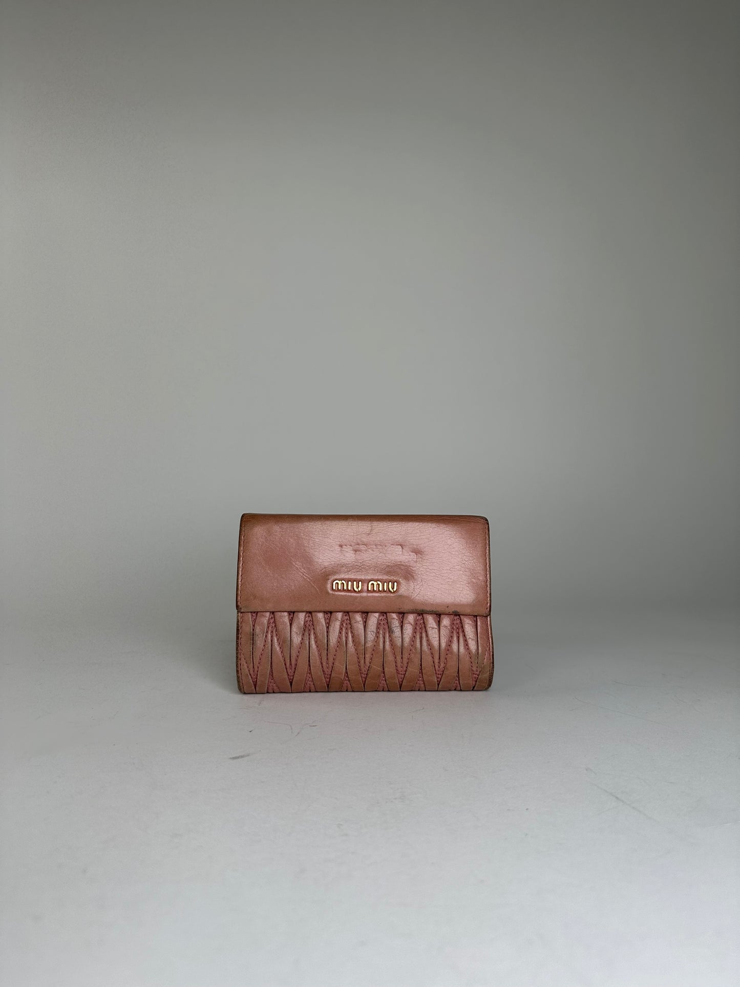 Vintage Miu Miu Quilted Wallet Pink