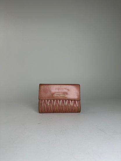 Vintage Miu Miu Quilted Wallet Pink