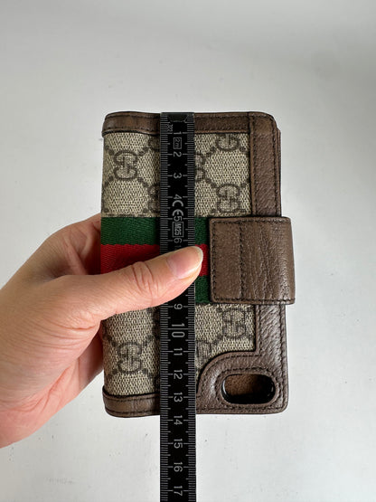 Vintage Gucci GG Supreme Bifold Wallet c. 2010s Beige Brown