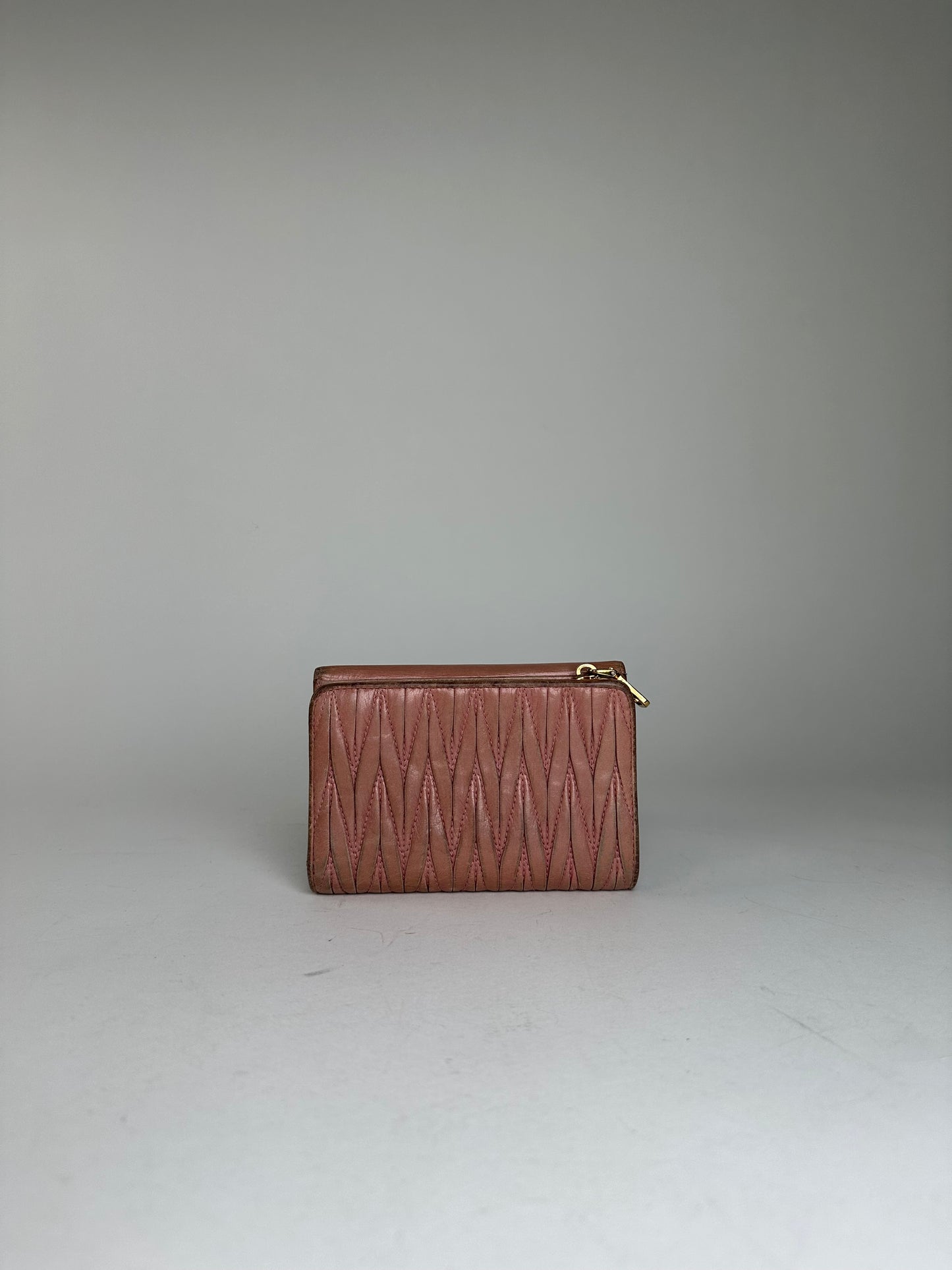 Vintage Miu Miu Quilted Wallet Pink