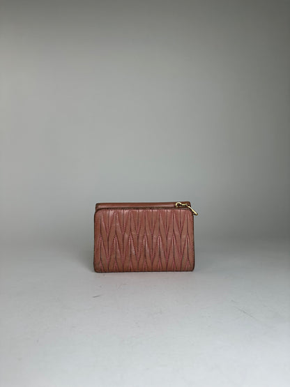 Vintage Miu Miu Quilted Wallet Pink