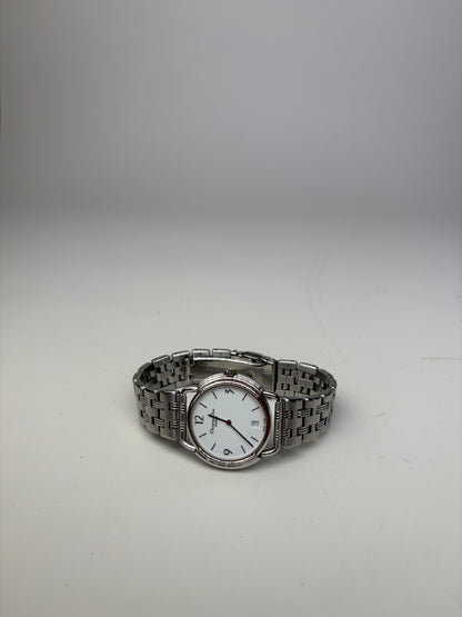 Vintage Dior Stainless Steel Bracelet Watch White Silver