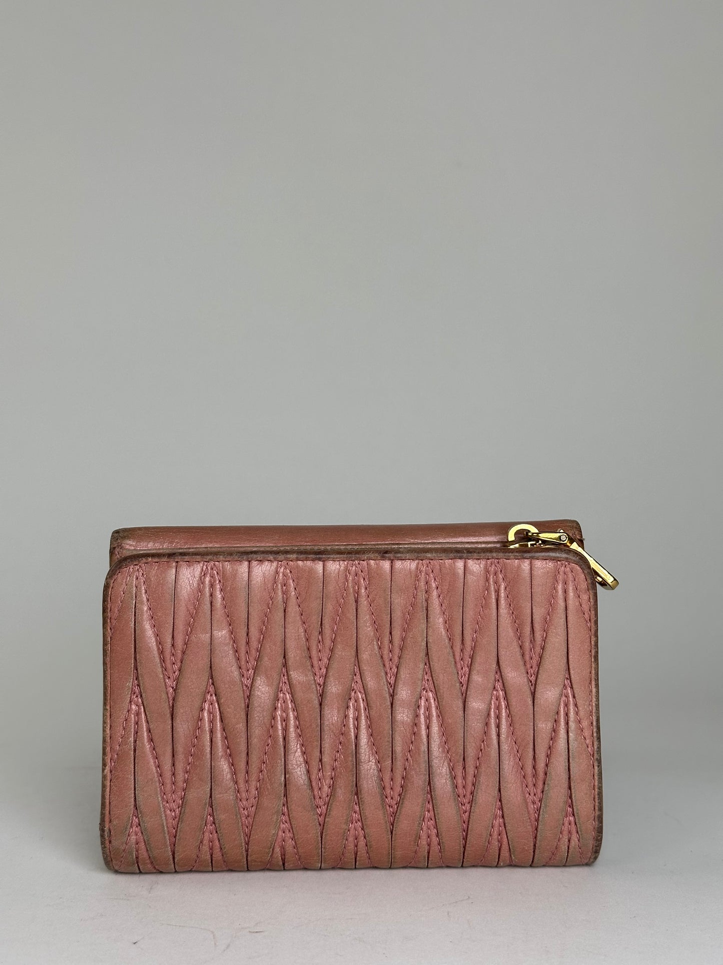 Vintage Miu Miu Quilted Wallet Pink