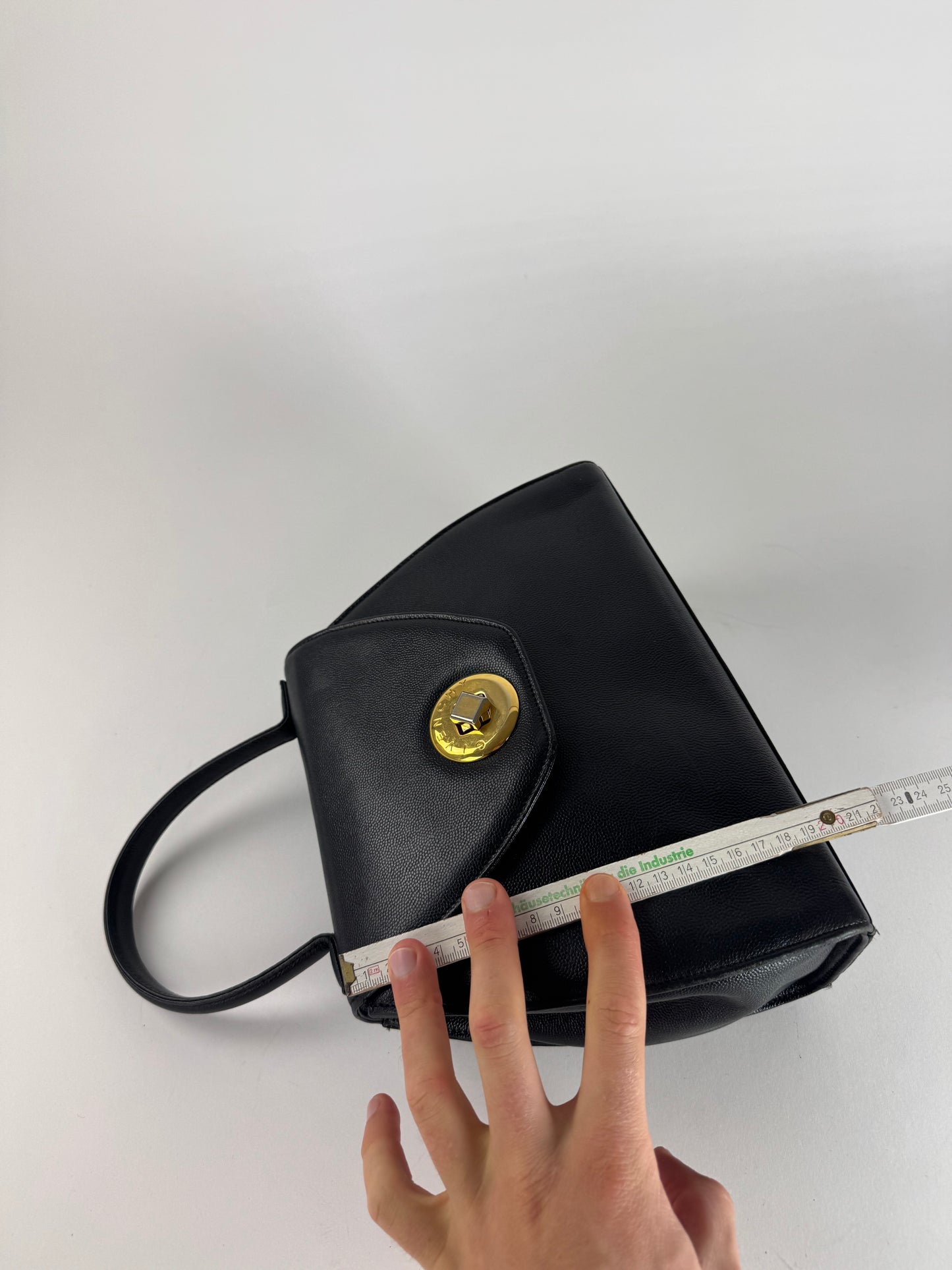 Vintage Givenchy Snake Emblossed Leather Handbag Black
