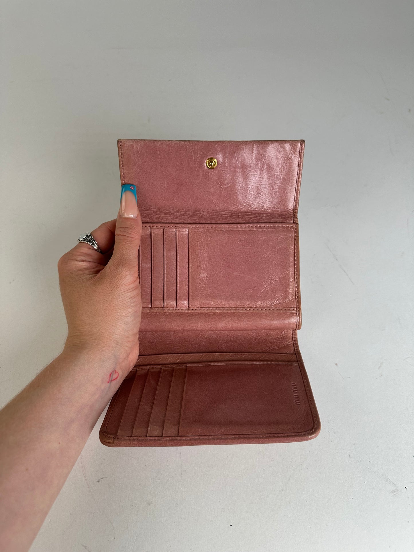 Vintage Miu Miu Quilted Wallet Pink