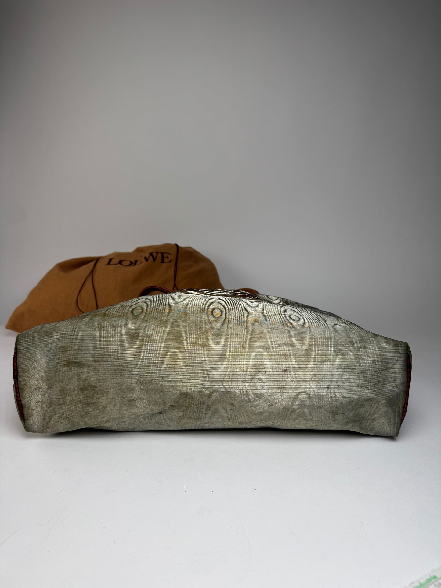 Vintage Loewe Madrid Leather Handbag Pearl Brown