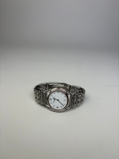 Vintage Dior Stainless Steel Bracelet Watch White Silver