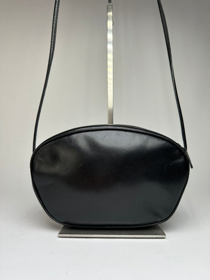 Vintage Givenchy 4G Logo Flap Crossbody Bag c. 1980s Black Gold