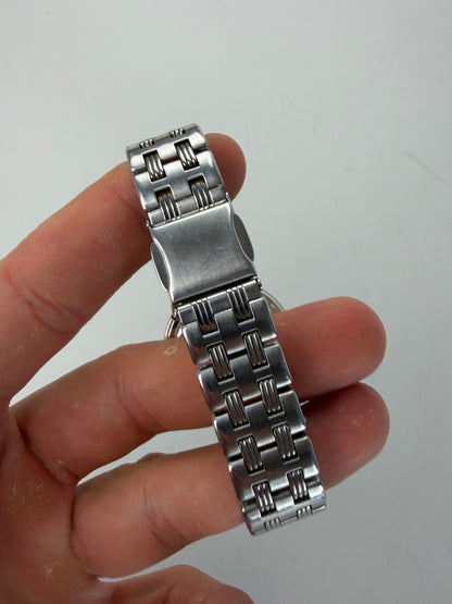 Vintage Dior Stainless Steel Bracelet Watch White Silver