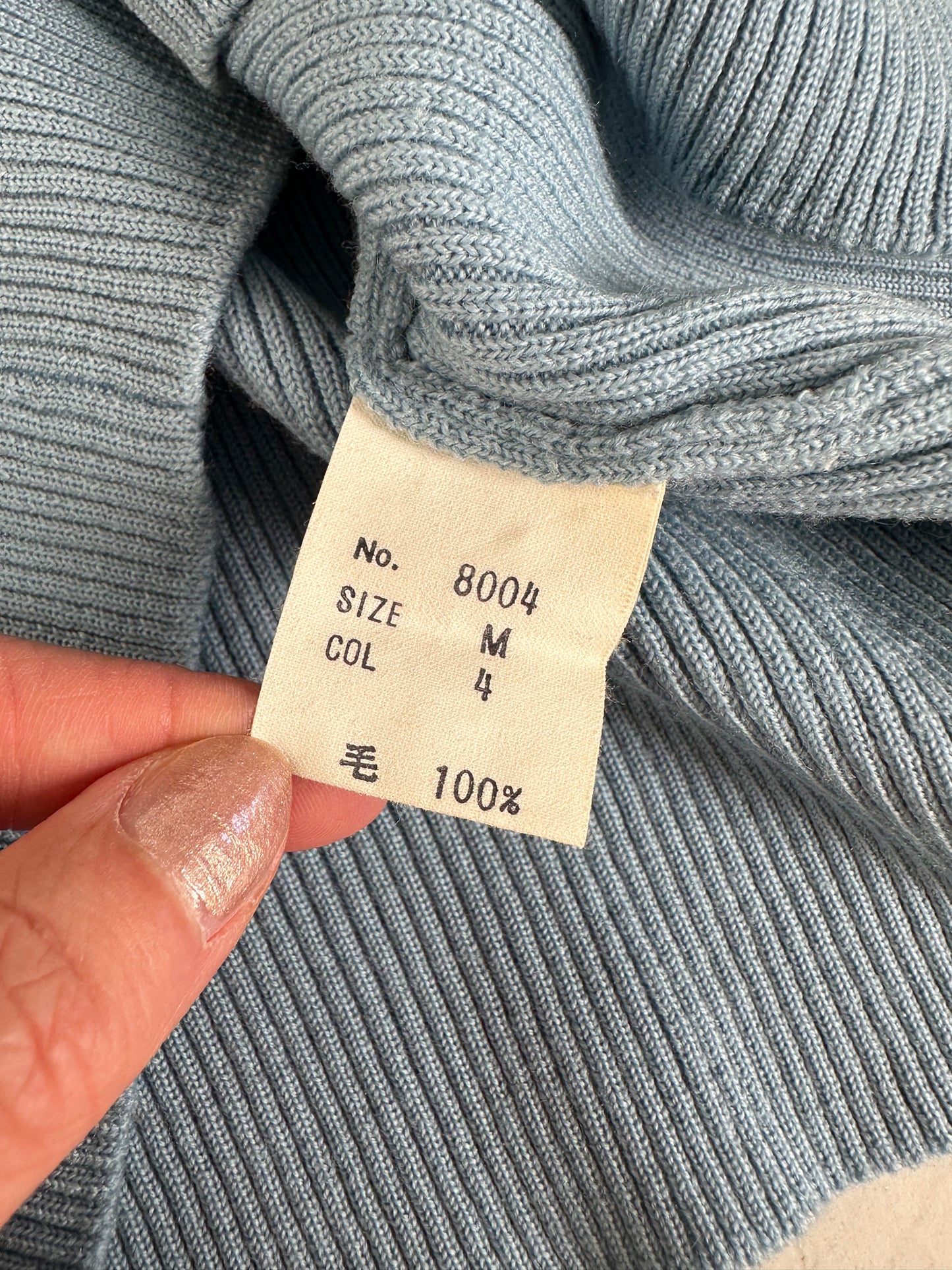 Vintage Dior Men's Cotton Sweater Light Blue M
