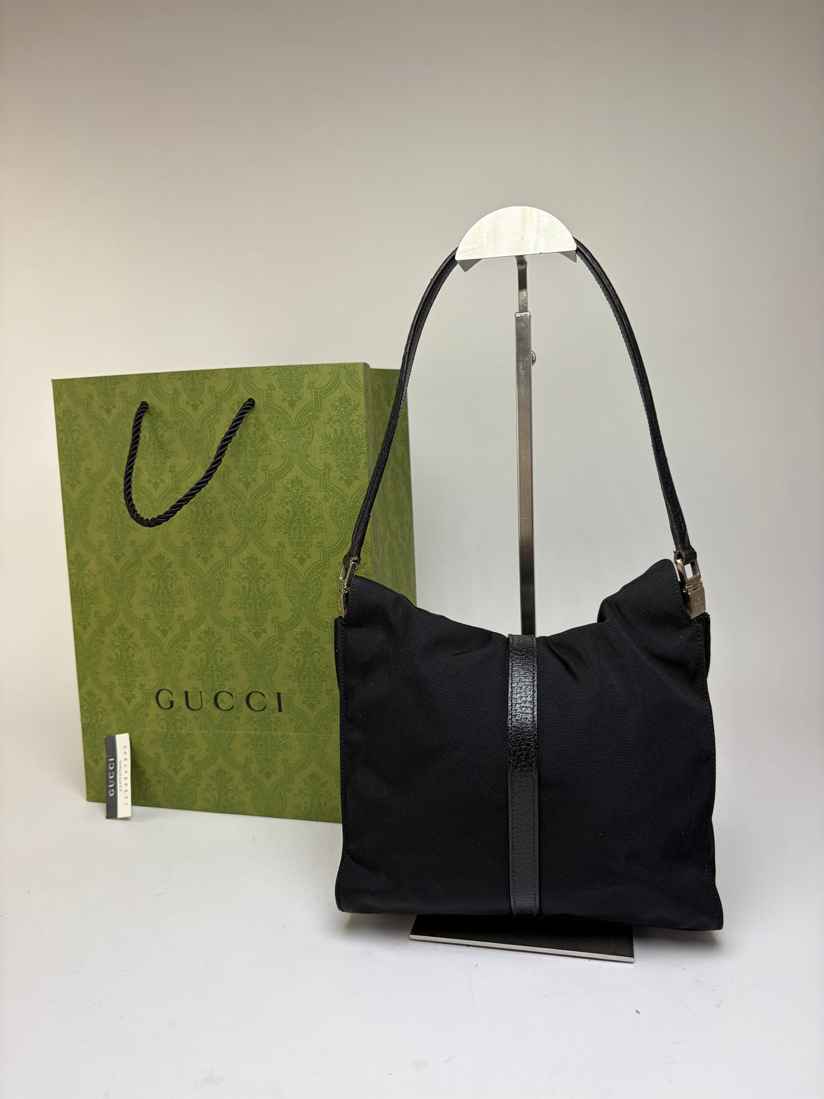 Vintage Gucci Vintage Jackie Flap Crossbody Bag Early 2000s Black