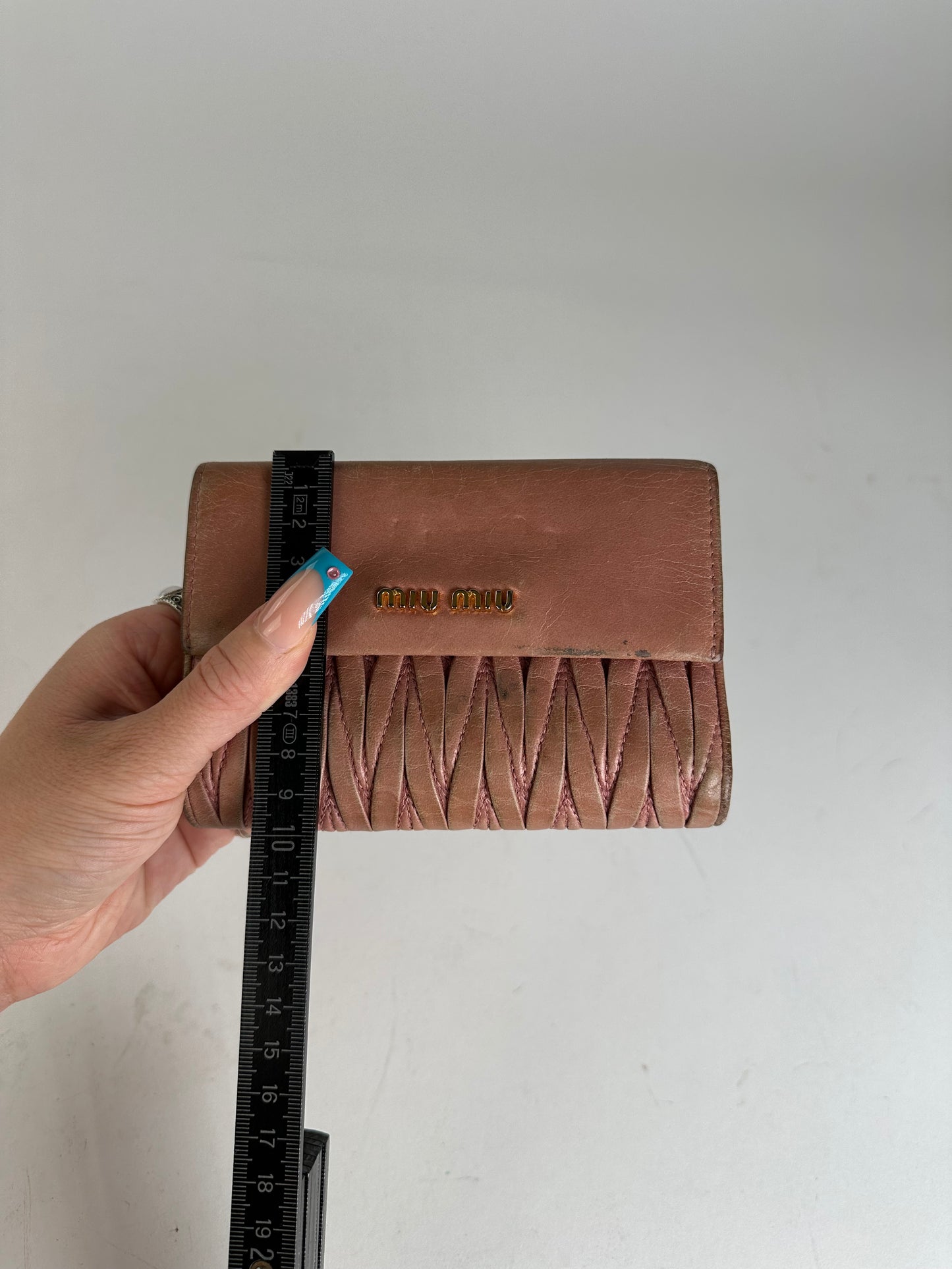 Vintage Miu Miu Quilted Wallet Pink