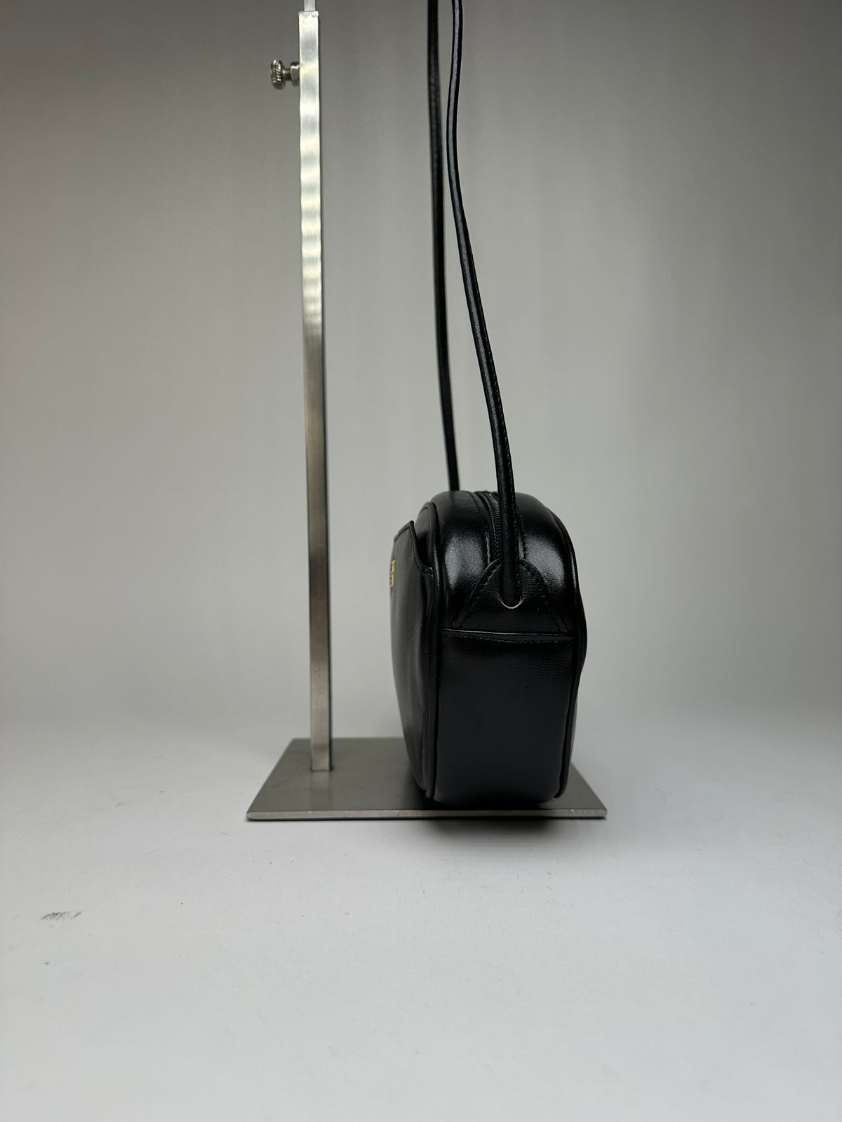 Vintage Givenchy 4G Logo Flap Crossbody Bag c. 1980s Black Gold