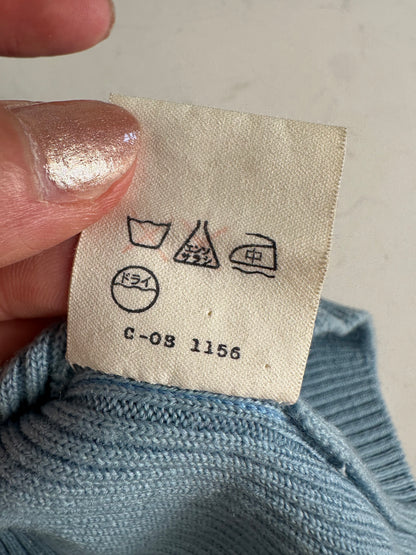 Vintage Dior Men's Cotton Sweater Light Blue M