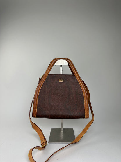 Vintage Etro Fabric Shoulder Bag Brown