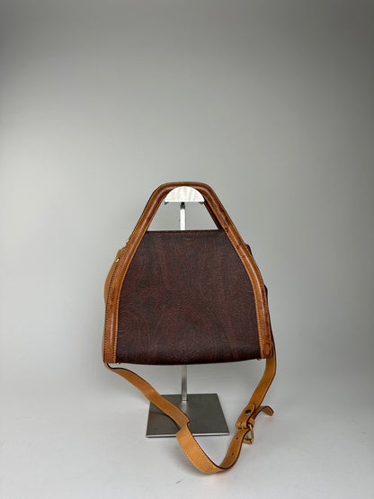 Vintage Etro Fabric Shoulder Bag Brown