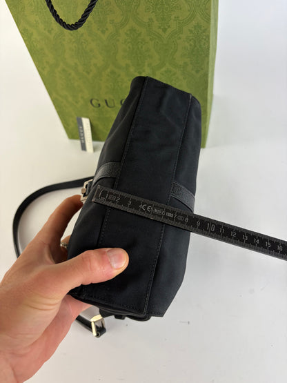Vintage Gucci Vintage Jackie Flap Crossbody Bag Early 2000s Black