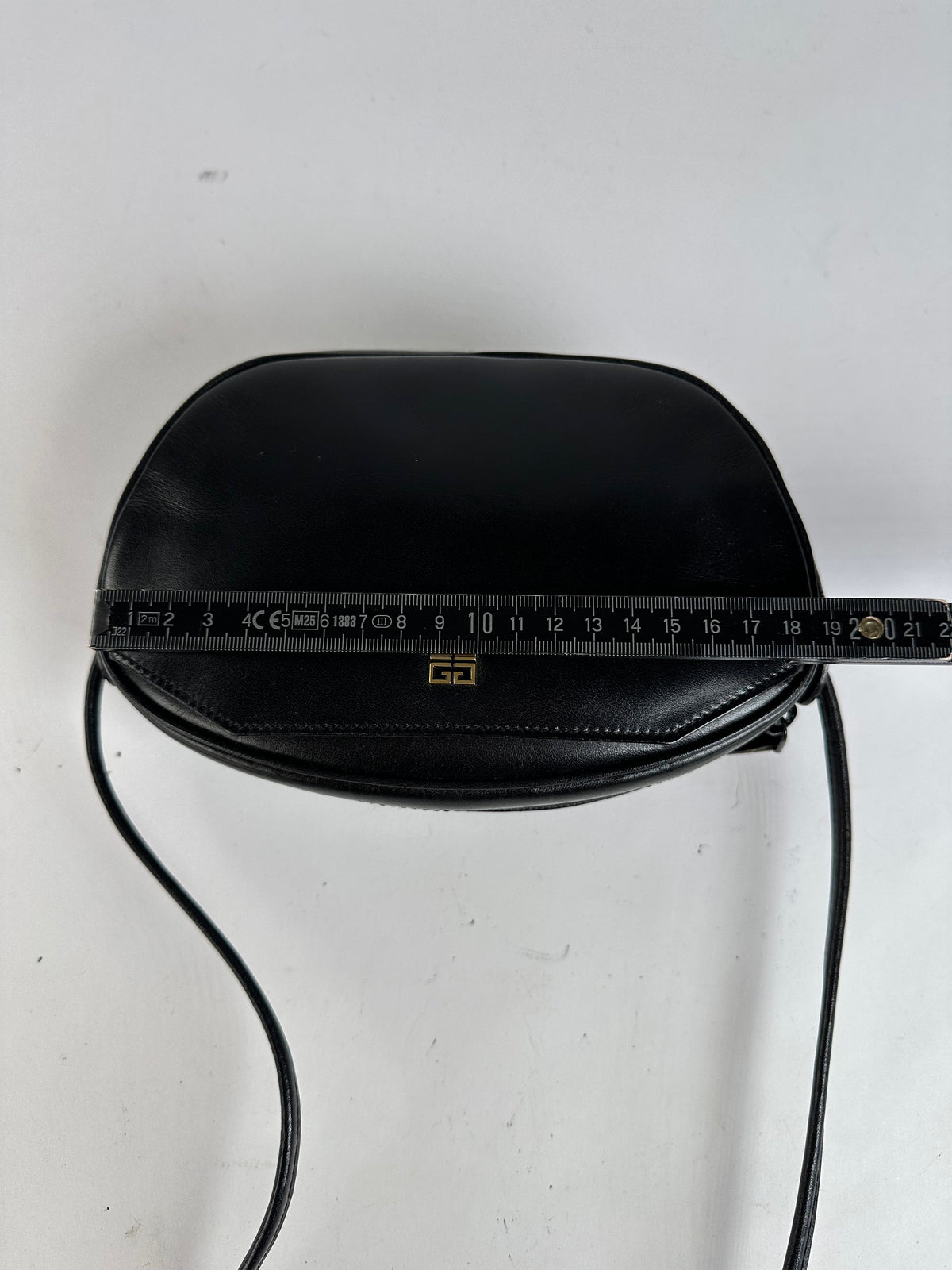 Vintage Givenchy 4G Logo Flap Crossbody Bag c. 1980s Black Gold