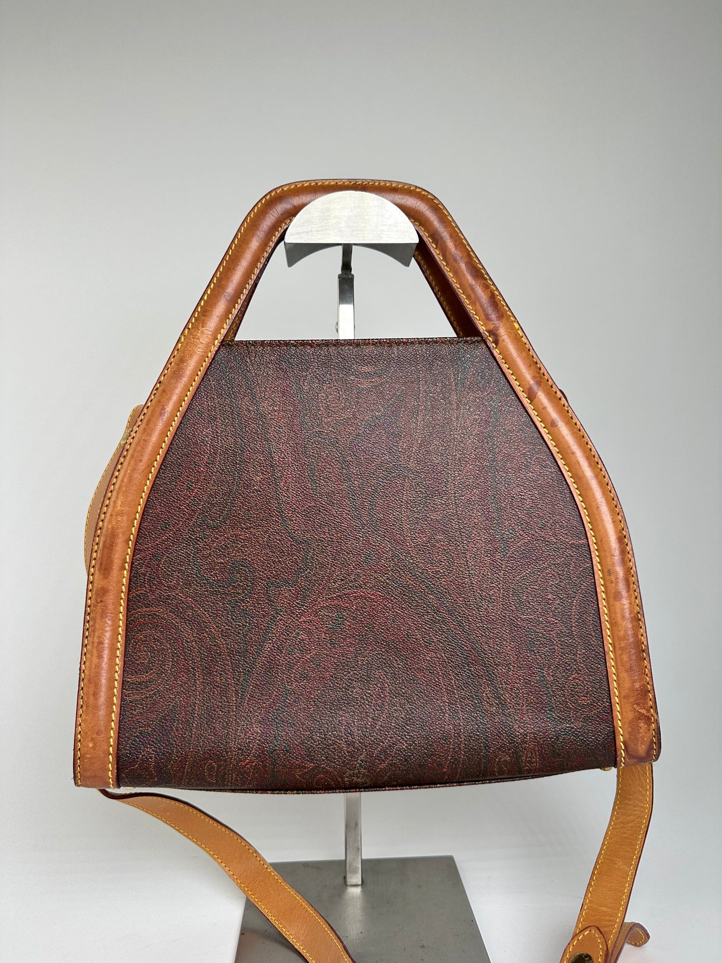 Vintage Etro Fabric Shoulder Bag Brown