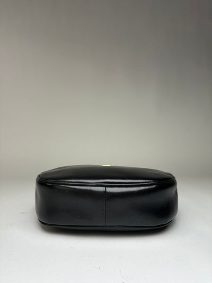 Vintage Givenchy 4G Logo Flap Crossbody Bag c. 1980s Black Gold