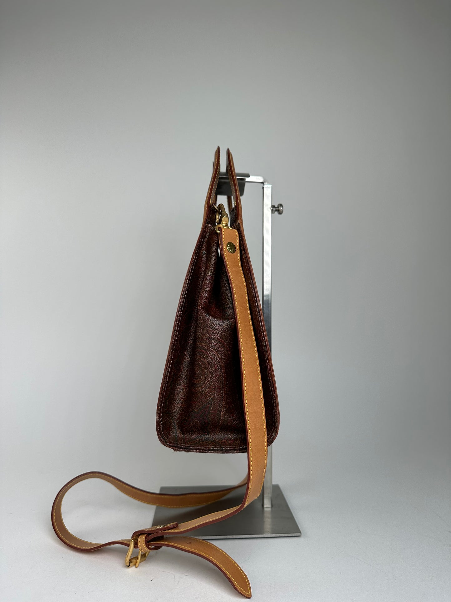 Vintage Etro Fabric Shoulder Bag Brown