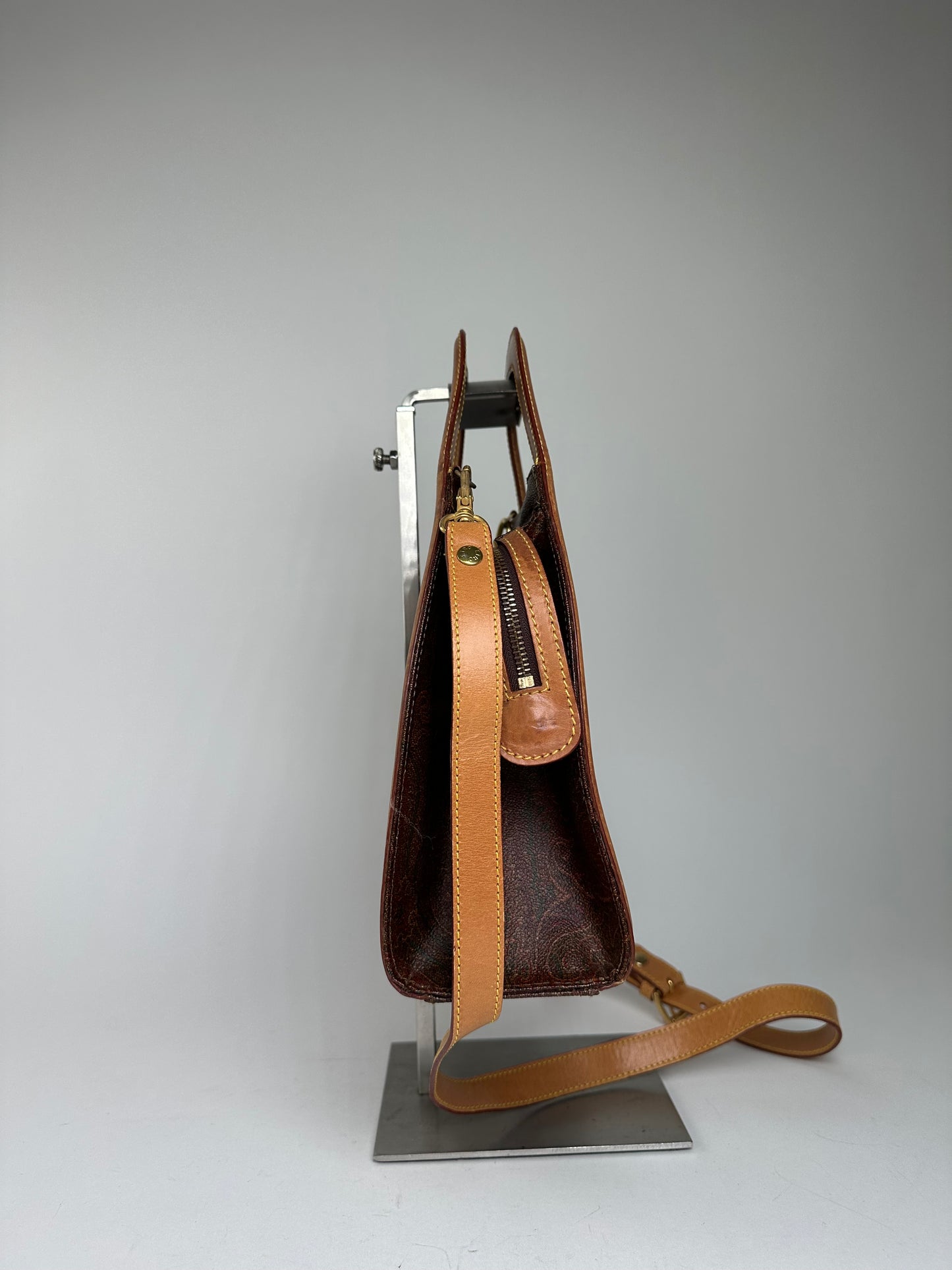 Vintage Etro Fabric Shoulder Bag Brown
